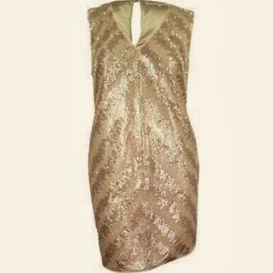 Rachel Roy Gold Sequined Dress